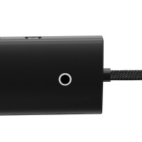 USB-хаб Baseus Lite Series 4-Port Type-C HUB Adapter (Type-C to USB 3.0*4) 25cm Black (Колір 7073) - фото № 6