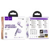Бездротові навушники HOCO EQ7 Snowflake true wireless BT headset Purple (Фиолетовый)- № 5