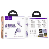 Бездротові навушники HOCO EQ7 Snowflake true wireless BT headset Purple (Цвет Фиолетовый) - фото № 5