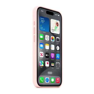 Чохол для смартфона Silicone Full Case AAA MagSafe IC for iPhone 15 Pink - изображение 3