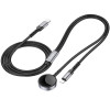 Бездротовий зарядний пристрій HOCO CW54 2-in-1 charging cable iP+iWatch Black (Черный)- № 4