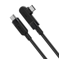 Кабель ACEFAST C5-03 USB-C to USB-C 100W right angled aluminum alloy 2m Black (Цвет Черный) - фото № 2