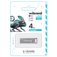 Флеш-накопичувач Wibrand USB 2.0 Chameleon 4Gb Silver (Колір Серый) - фото № 2