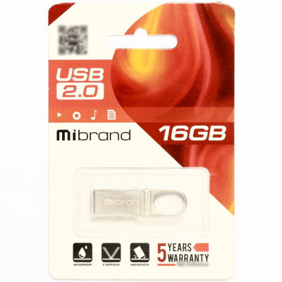 Flash Mibrand USB 2.0 Irbis 16Gb Silver (MI2.0/IR16U3S) - изображение 2