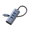 USB-Hub Baseus Enjoy series Type-C to USB3.0*3+RJ45 port HUB adapter Grey