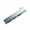 USB-hub ESSAGER (opp bag) Fengyang  3 in 1 Splitter Silver - изображение 3