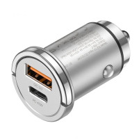 Автомобільний зарядний пристрій HOCO NZ10 Handy PD45W+QC3.0 car charger Silver (Цвет Silver) - фото № 6
