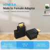 Адаптер Vention HDMI 90 Degree Male to Female Adapter Black (AIOB0) (7073)- № 2
