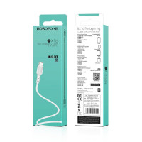 Кабель BOROFONE BX16 USB to Type-C 2A, 1m, PVC, TPE connectors, White (Цвет Белый) - фото № 3