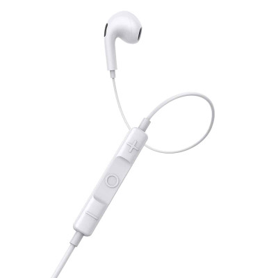 Навушники Baseus Encok 3.5mm lateral in-ear Wired Earphone H17 White - изображение 4