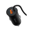 Тримач для мобiльного Baseus CW01 Magnetic Wireless Charging Car Mount 40W (Wireless Charging 15w+USB-A 25W) Black - изображение 5