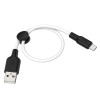 Кабель HOCO X21 Plus USB to Micro 2.4A, 0.25м, силикон, силиконовые разъемы, Черный+Белый (6931474712394)