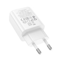 Мережевий зарядний пристрій HOCO N60 Gentle single port PD20W charger (EU) White (Цвет Білий) - фото № 3