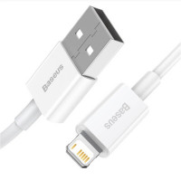 Кабель Baseus Superior Series Fast Charging Data Cable USB to iP 2.4A 1.5m White (Колір White) - фото № 4