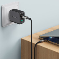 Кабель ACEFAST C6-01 Type-C to iP, 3A, 30W, 1.2m, nylon, zinc connectors, Black (Цвет Черный) - фото № 3