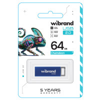 Флеш-накопичувач Wibrand USB 2.0 Chameleon 64Gb Blue (Колір Голубой) - фото № 2