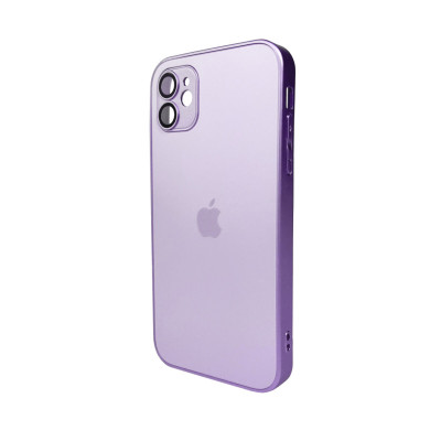 Чохол для смартфона AG Glass Matt Frame Color Logo for Apple iPhone 11 Light Purple - изображение 1