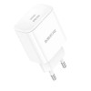 Мережевий зарядний пристрій BOROFONE BA81A single port PD20W charger(EU) White (Белый)- № 4