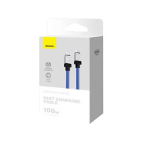 Кабель Baseus CoolPlay Series Fast Charging Cable Type-C to Type-C 100W 1m  Blue (Цвет Синий) - фото № 2