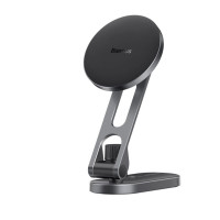 Автотримач для телефона Baseus T-Space Series Folding Metal Car Mount Magnetic Phone Holder Frost Silver (Цвет Silver) - фото № 5