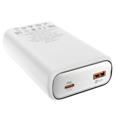 Зовнішній акумулятор HOCO Q1A Kraft fully compatible power bank(20000mAh) White - зображення 2