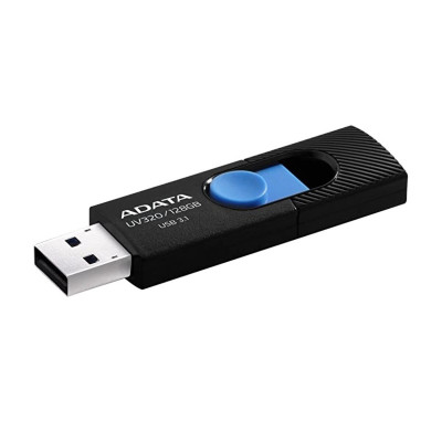 Flash A-DATA USB 3.0 AUV 320 128Gb Black/Blue (AUV320-128G-RBKBL) - зображення 1