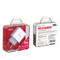 Мережевий зарядний пристрій HOCO C76A Plus Speed source PD20W charger White (Цвет 7068) - фото № 6