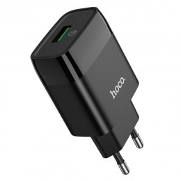 Мережевий зарядний пристрій HOCO C72Q Glorious single port QC3.0 charger 18W Black