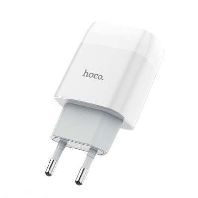 Мережевий зарядний пристрій HOCO C73A Glorious dual port charger White (6931474712912) - изображение 1