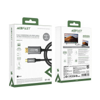 Кабель ACEFAST C1-10 USB-C to HDTV aluminum alloy connectors HD video cable Black (Колір 7073) - фото № 2