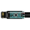 Кабель Baseus Tungsten Gold Fast Charging Data Cable USB to iP 2.4A 1m Black (Black)- № 7