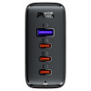 Мережевий зарядний пристрій ACEFAST A37 PD100W GaN (3*CUSB-C+USB-A) charger set Black (AFA37B) - зображення 3