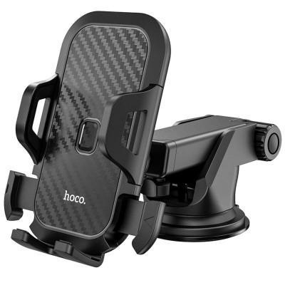 Тримач для мобільного HOCO CA76 Touareg one-touch center console car holder Black - зображення 1