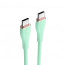 Кабель Vention USB 2.0 C Male to C Male 5A Cable 1M Light Green Silicone Type (TAWGF)