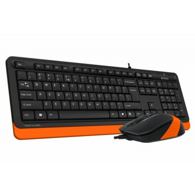 Комплект з  маніпулятора миші та клавіатури A4Tech F1010 Orange - изображение 2