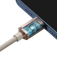 Кабель Baseus Crystal Shine Series Fast Charging Data Cable Type-C to iP 20W 1.2m Pink (Колір 7089) - фото № 4