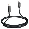 Кабель HOCO U125 Benefit 100W charging data cable with display Type-C to Type-C Black (Black)- № 4