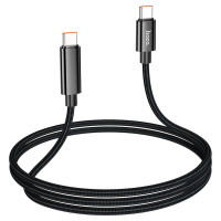Кабель HOCO U125 Benefit 100W charging data cable with display Type-C to Type-C Black (Цвет Black) - фото № 4