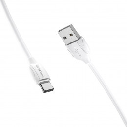 Кабель BOROFONE BX19 USB to Type-C 3A, 1m, PVC, TPE connectors, White
