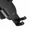 Автотримач для телефона Baseus Simplism gravity car mount holder with suction base Black (Черный)- № 3