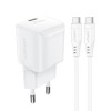Мережевий зарядний пристрій з кабелем ACEFAST A73 mini PD20W GaN single USB-C charger set (C3-03) White  ACEFAST - № 1