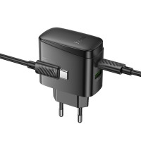 Мережевий зарядний пристрій HOCO CS63A Bright PD65W(1A1C) charger set (C to C)(EU) Black (Колір 7073) - фото № 5