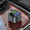 АЗП з FM-модулятором HOCO E67 Fighter QC3.0 18W car BT FM transmitter Black (Черный)- № 6