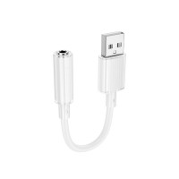 Перехідник BOROFONE BV22 Lemon external sound card USB-A to 3.5 White