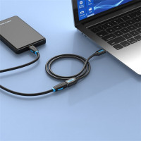 Кабель Vention USB 2.0 A Male to A Female Extension Cable 1.5M black PVC Type (CBIBG) (Цвет Черный) - фото № 4
