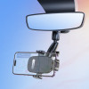 Тримач для мобільного HOCO H17 Waves rearview mirror car holder Black - изображение 7