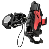 Велотримач для телефона HOCO CA73 Flying one-touch bicycle and motorcycle universal holder Black＆Red (Цвет Black-Red) - фото № 4