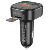 АЗП з FM-модулятором BOROFONE BC43 Flash QC3.0 car BT FM transmitter 18W Black (Черный)- № 4