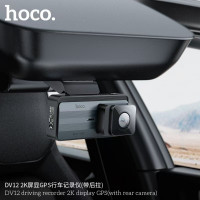 Відеореєстратор HOCO DV12 driving recorder 2K display GPS(with rear camera) Silvery Gray (Колір Silver Gray) - фото № 6