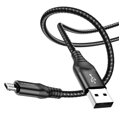 Кабель BOROFONE BX56 Delightful charging data cable for iP Black - зображення 3